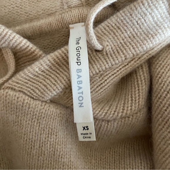 Aritzia The Group Babaton Luxe Cashmere Hoodie cream tan beige - Picture 7 of 9